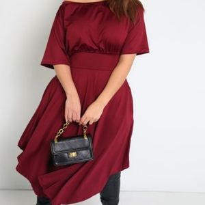 Over the shoulder skater dress